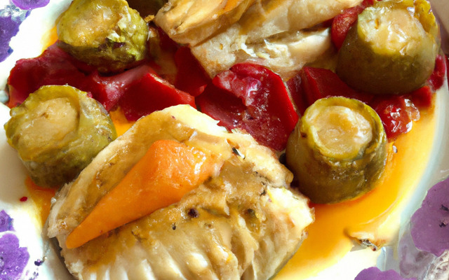 Filets de soles sauce cactus et ses  cœurs d artichauts