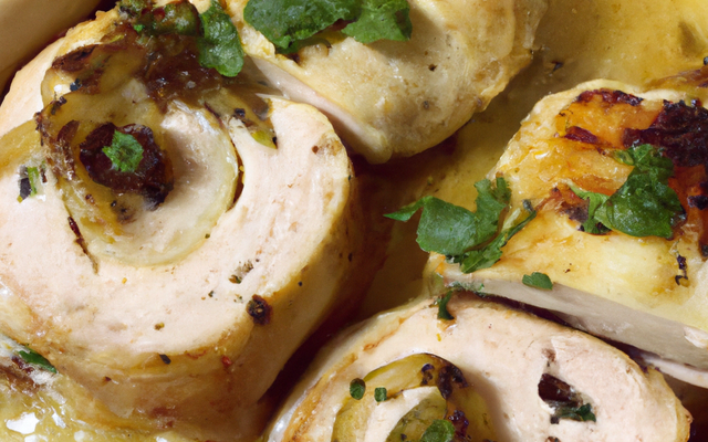 Poulet roulé à l'ail