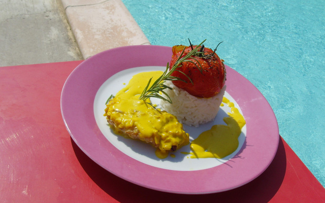 Dos de cabillaud sauce safran