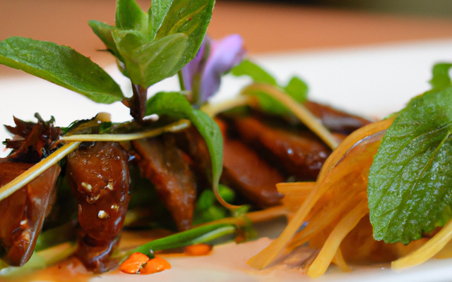 Aiguillettes de canard façon thaï