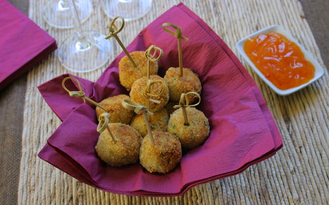 Boulettes apéritives de thon et courgettes à la sauce Fruity Thaï