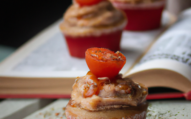 Cupcake au thon, glaçage aux tomates séchés