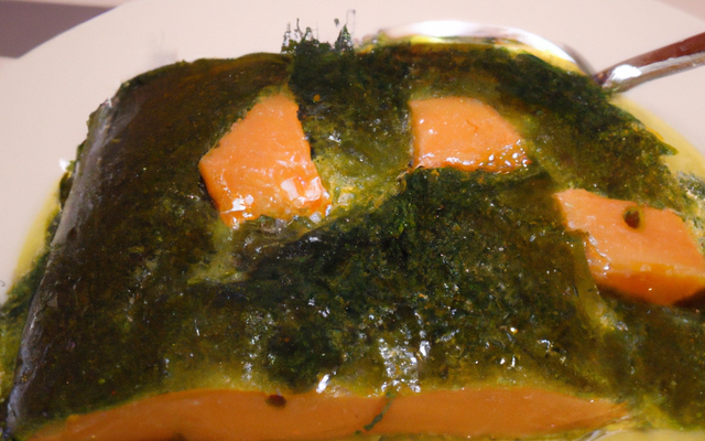 Darne de saumon au beurre d'algues