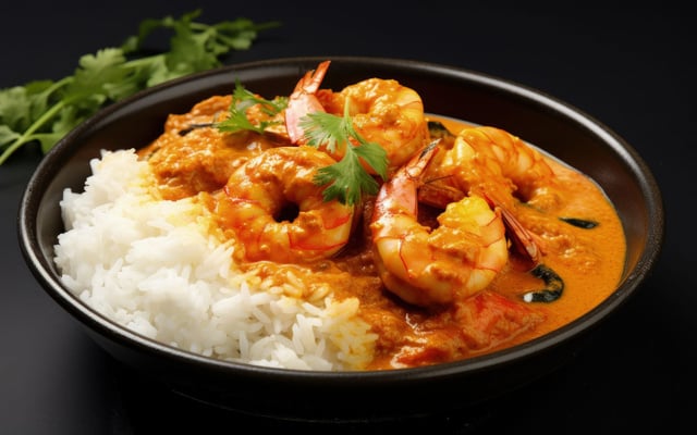 Crevettes au curry