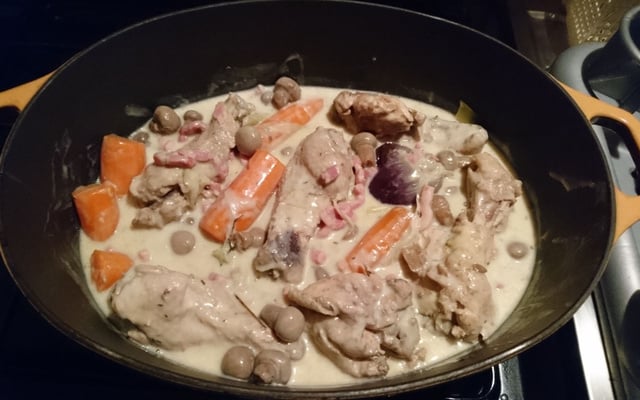 Blanquette de dinde aux champigons