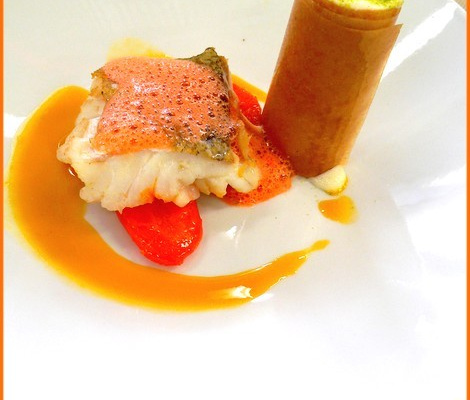 Cabillaud carottes fondantes et brandade liquide