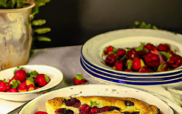 Clafoutis aux fraises et framboises