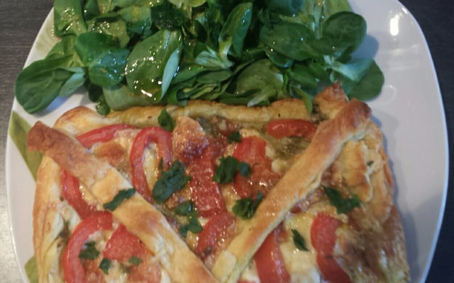 Tarte tomates mozzarella maison