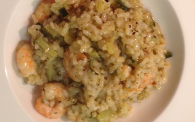 Risotto crevettes et courgettes