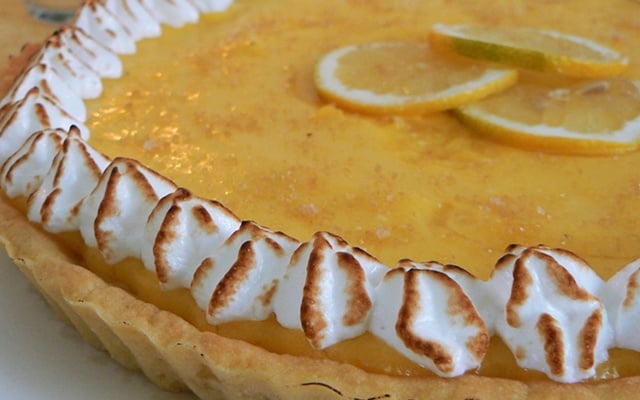 Tarte au citron et sucre citronné