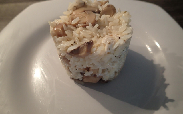 Risotto de poulet aux champignons