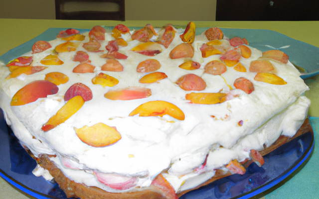 Charlotte au mascarpone et pêches