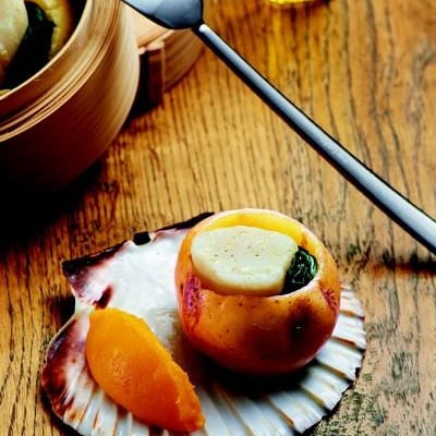 Noix de St Jacques vapeur en coque de Blue Belle