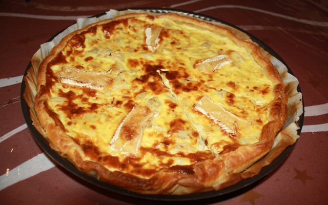 Quiche au cœurs d'artichaut et Coulommiers