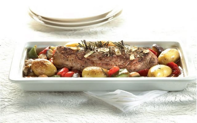 Filet de porc aux légumes méridionaux