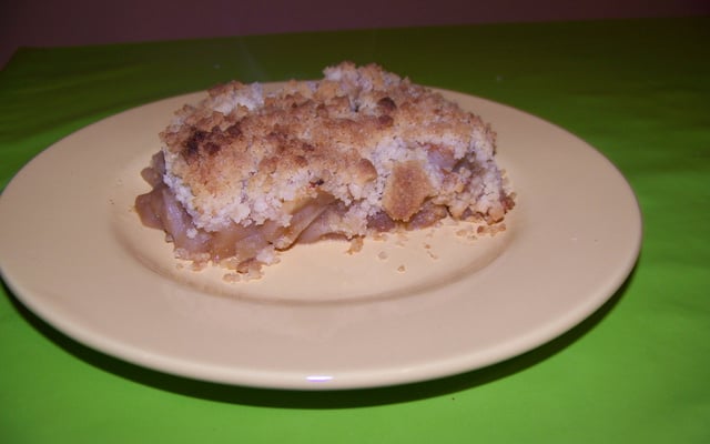 Crumble aux pommes cassonade, vanille et citron