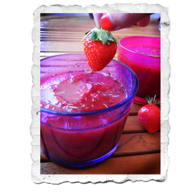 Compote fraises romarin