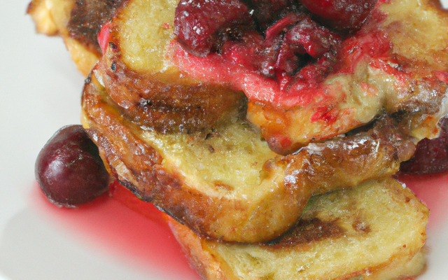 Pain perdu aux cerises