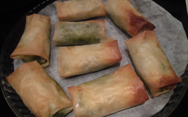 Feuilles de brick aux épinards