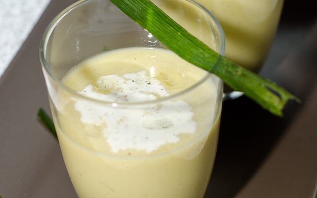 Velouté de poireaux et poires