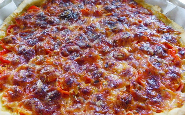 Tarte aux tomates cerises