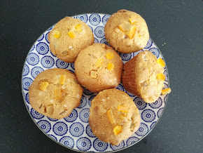 Muffins fruits confits et compote de pommes sans œufs ni lait
