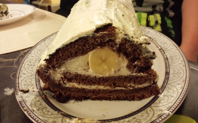 Gâteau roulé à la banane
