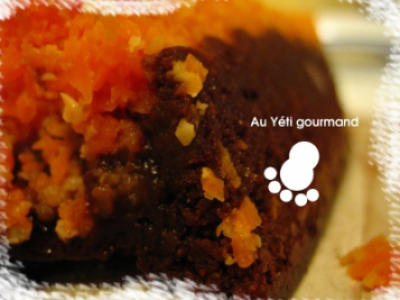 Gâteau moelleux carotte & chocolat