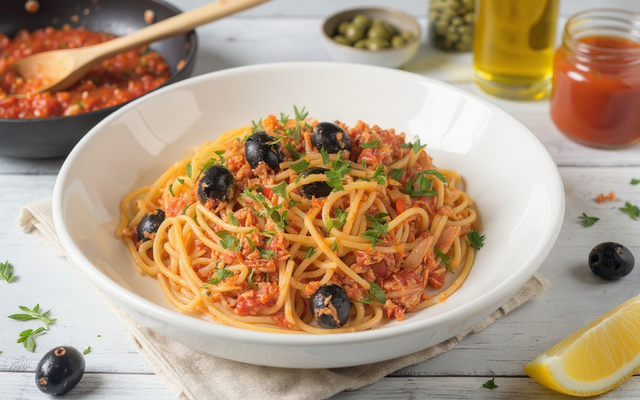 Spaghetti au thon à l'italienne
