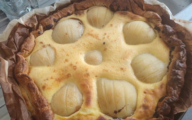 Tarte poire-chocolat de grand-mère