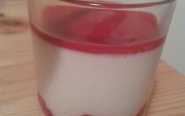 Panna cotta et ses framboises