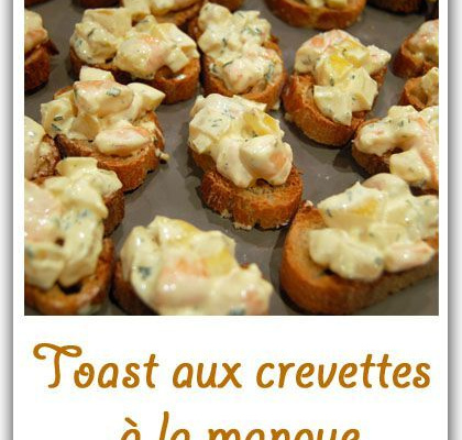 Toasts aux crevettes à la mangue
