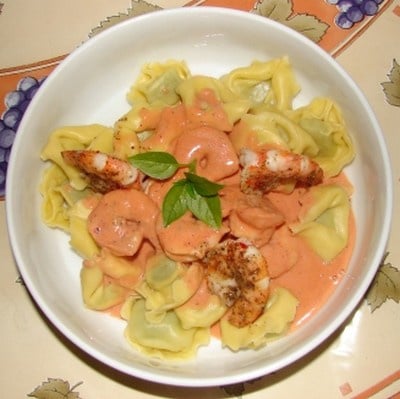 Pâtes aux scampis