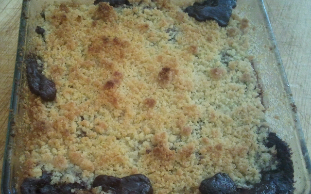 Crumble au chocolat, beurre salé