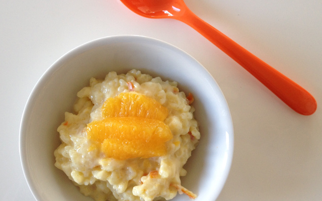 Riz au lait à l'orange