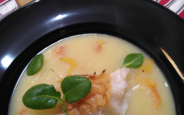 Velouté de Saint-Jacques aux pommes et cidre du Bessin