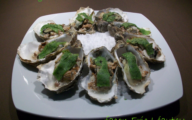 Huîtres gratinées façon Eric Léautey