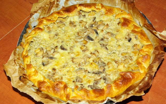 Tarte aux champignons économique