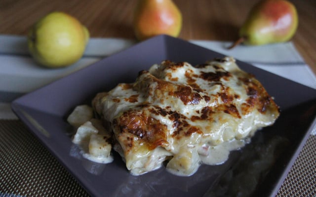 Lasagnes au Roquefort et aux poires