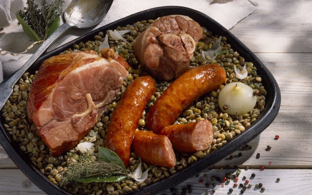 Petit salé aux lentilles