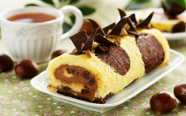 Gâteau roulé girafe