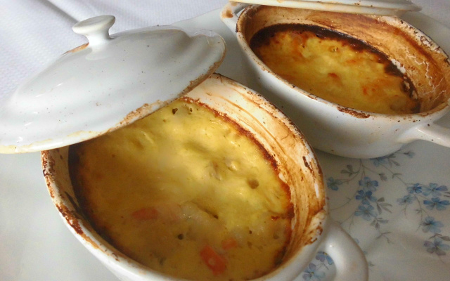 Soufflé au saumon et à la sole