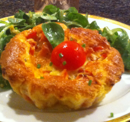 Clafoutis de tomates mozzarella