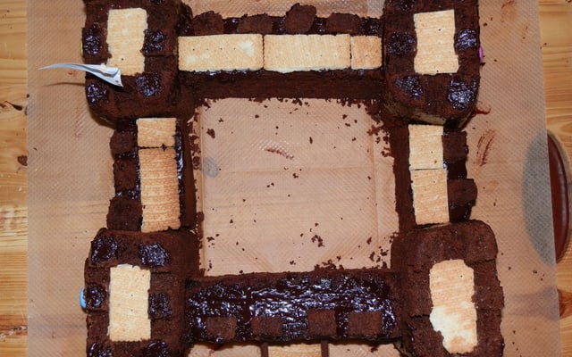 Château d'anniversaire en chocolat