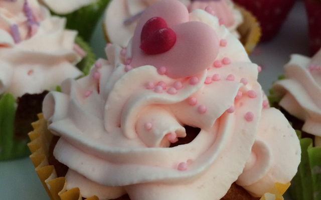 Cupcakes rose-framboise