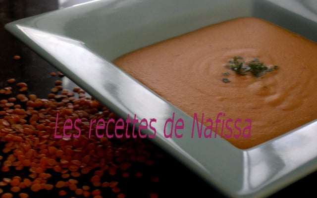 Velouté de lentilles corail