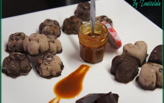 Chocolats au cœur de caramel au beurre salé crémeux sans gluten