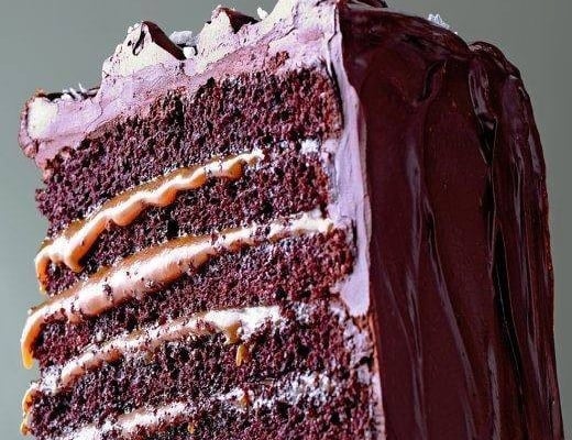 Layer cake au chocolat et caramel