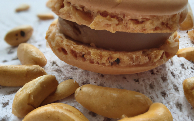 Macaron praliné cacahuète