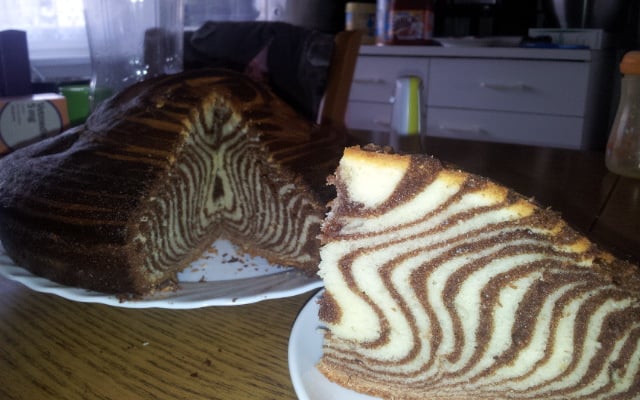 Gâteau zébré vanille chocolat